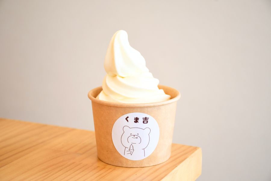北海道ミルクを使用したソフトクリーム